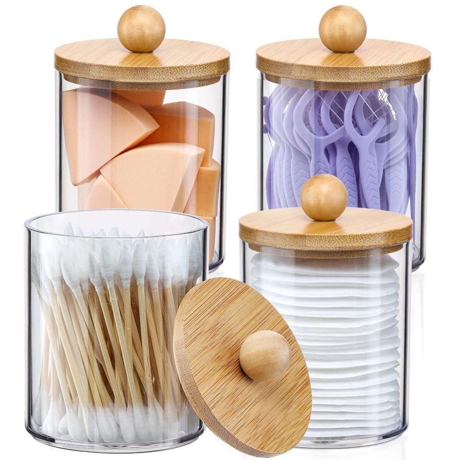 VITEVER Bamboo-Lid Apothecary Jars
