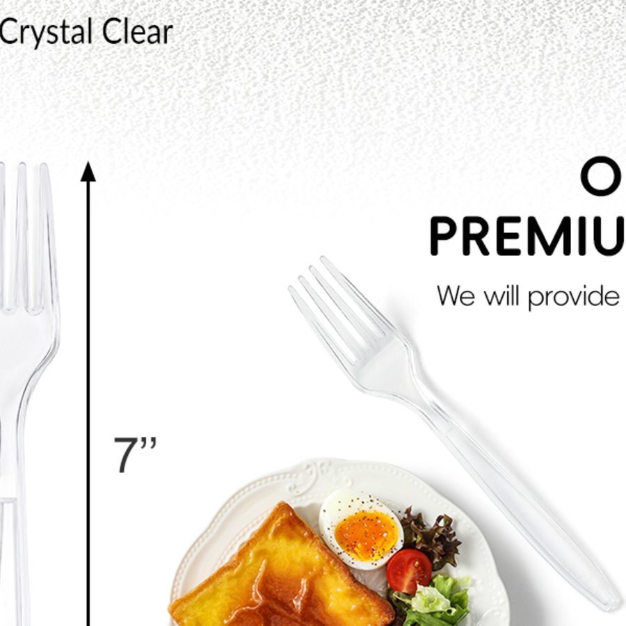 VITEVER Heavy-Duty Plastic Forks view 3