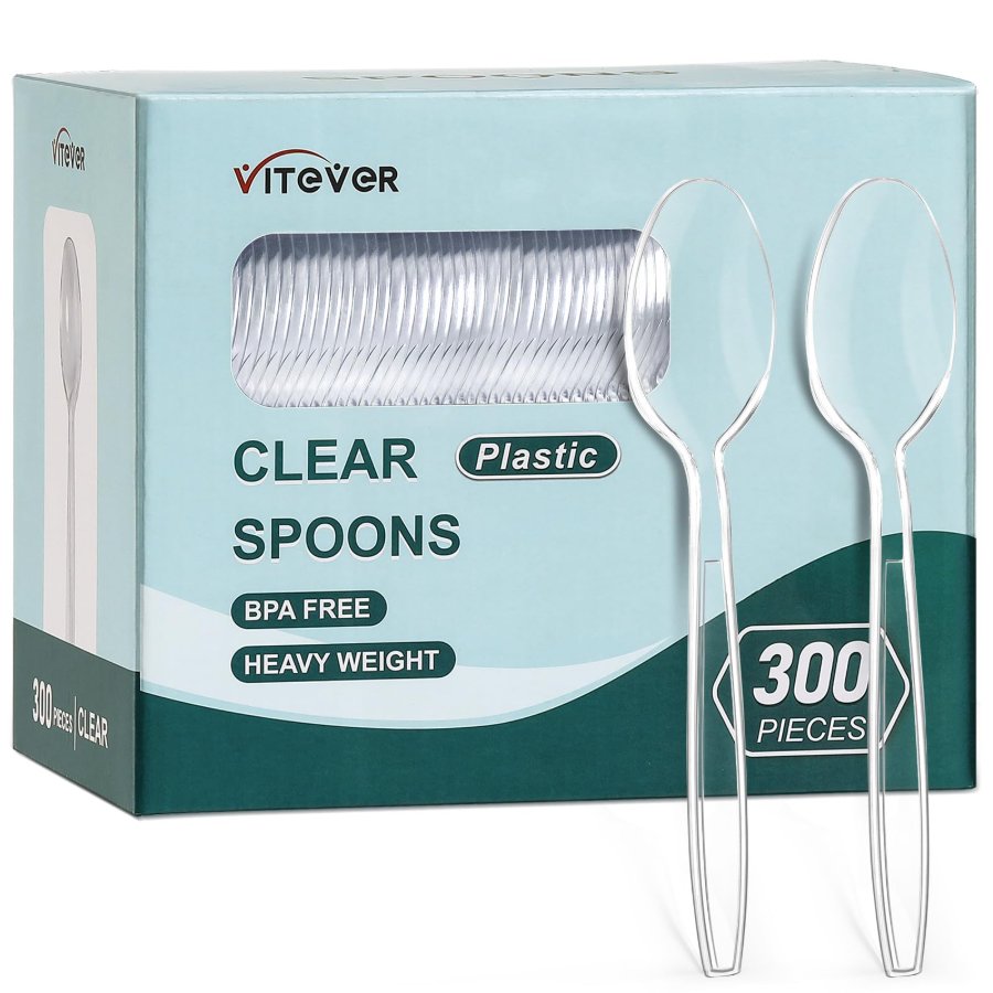 VITEVER Heavy-Duty Plastic Spoons