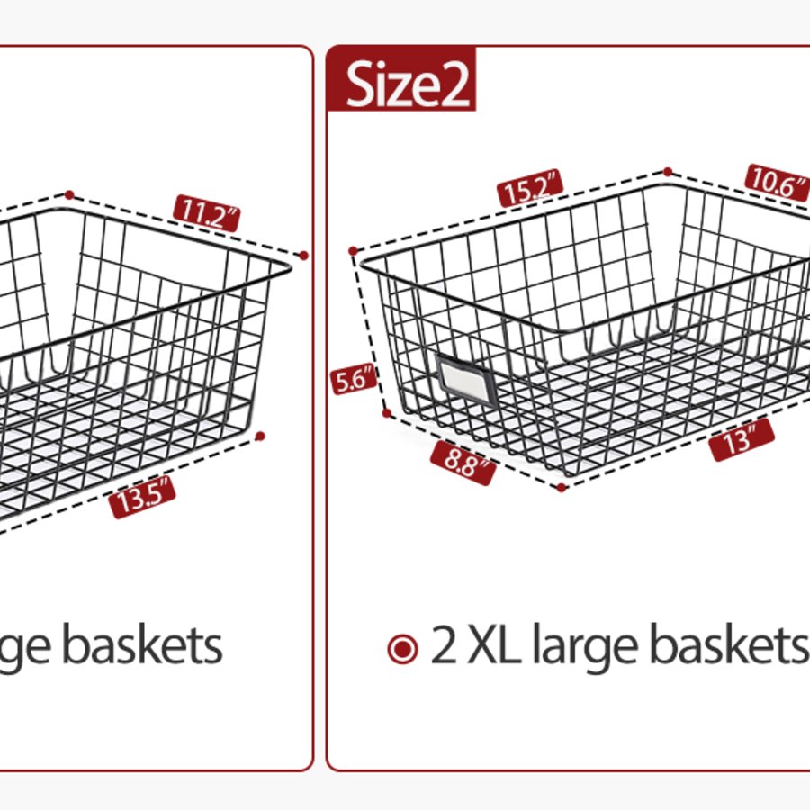 VITEVER Pantry Wire Baskets view 3