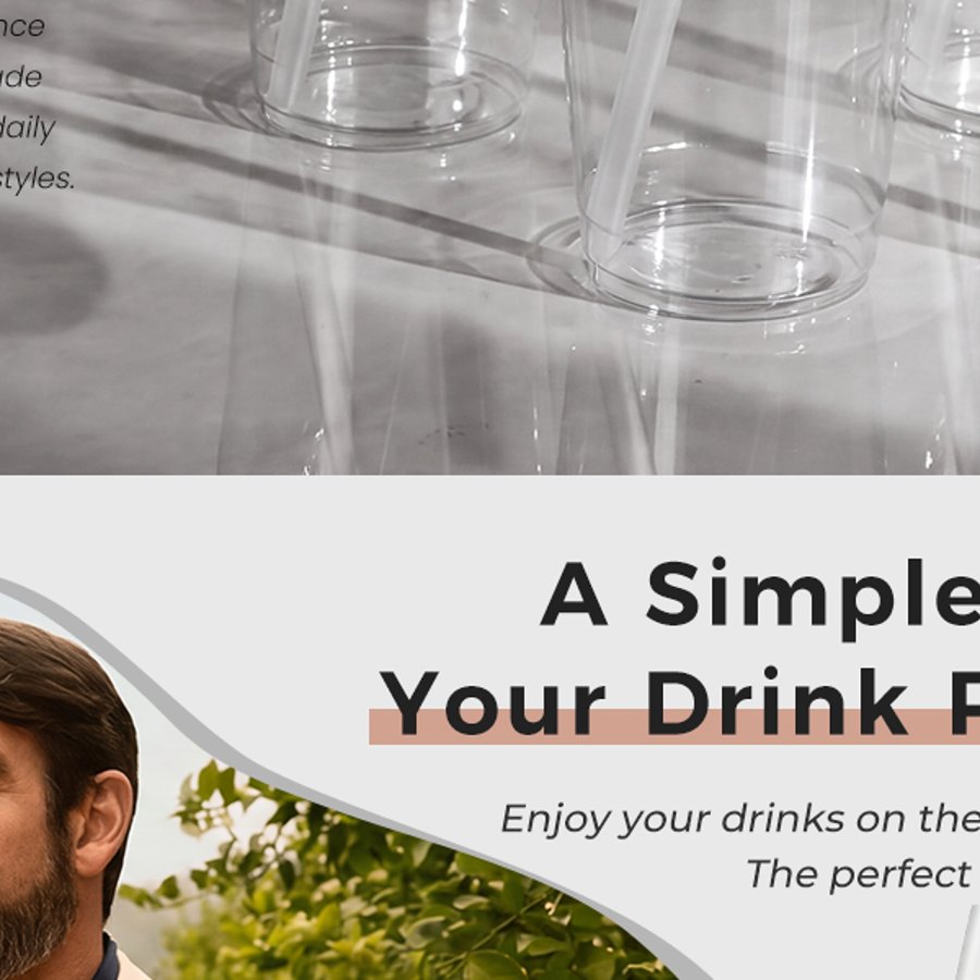 VITEVER Party Cups with Lids & Straws view 3