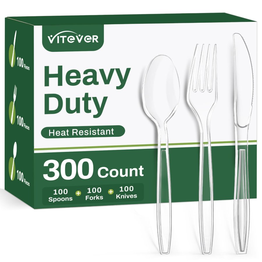 VITEVER Plastic Silverware Set