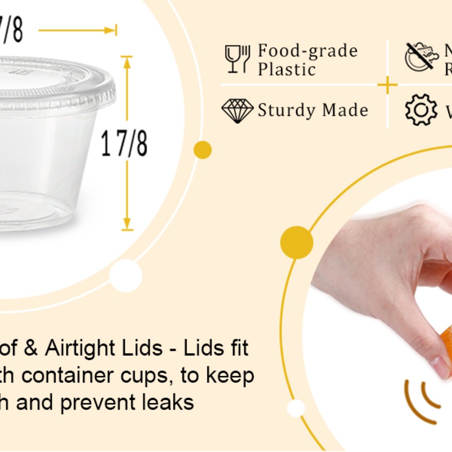 VITEVER Portion Cups with Lids view 5