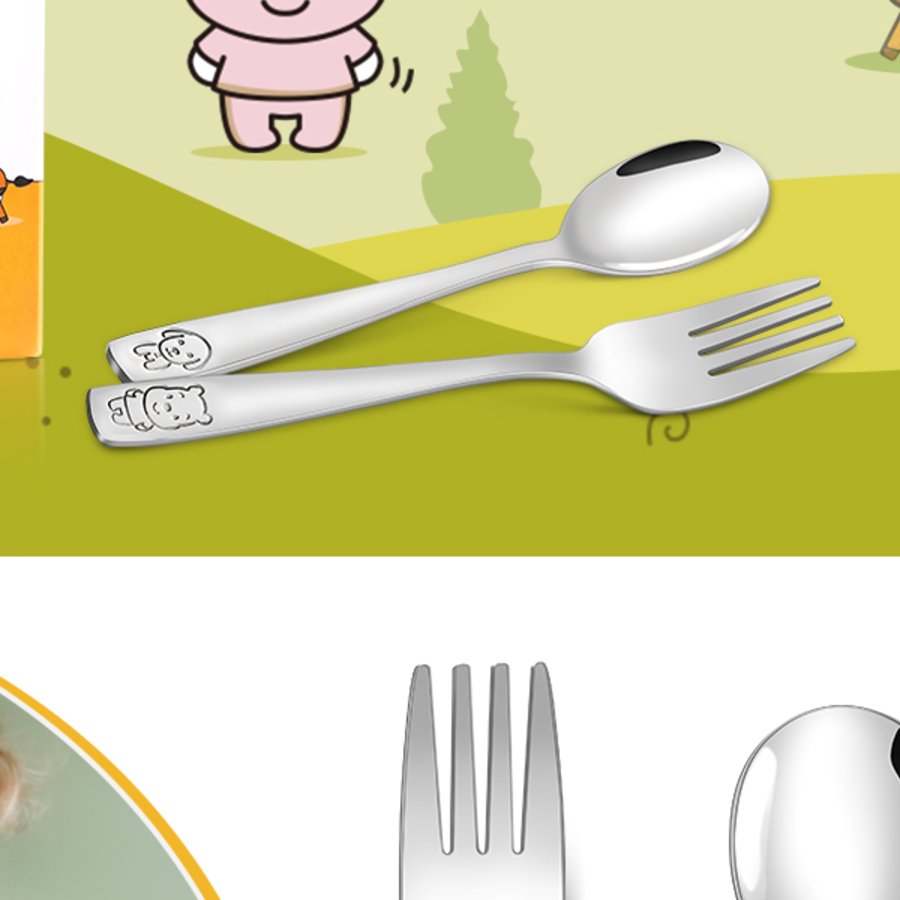 VITEVER Toddler Stainless Steel Utensils view 3