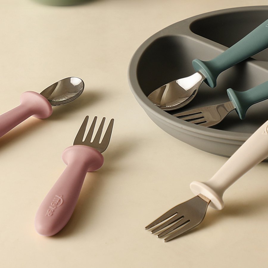 VITEVER Toddler Utensils with Silicone Handles view 3
